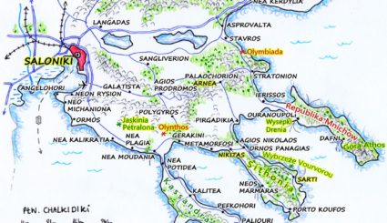 chalkidiki mapa
