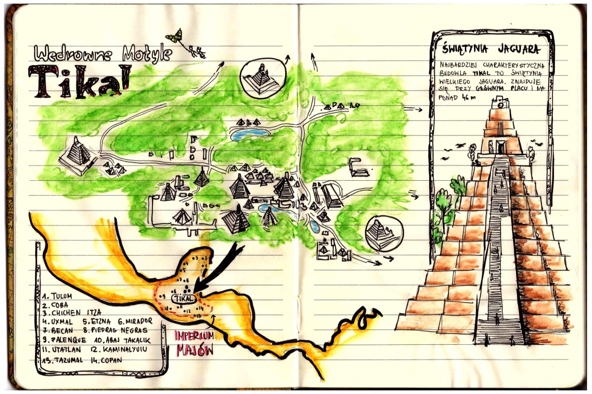 tikal gwatemala mapa
