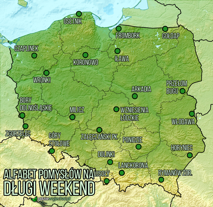gdzie-jechać-na-długi-weekend-mapa
