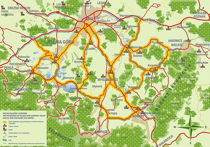 dolina palacow i ogrodow mapa